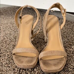 MICHAEL Michael Kors Gold Textured Heels